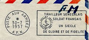 Flamme Tiraileurs sénégalais à droite